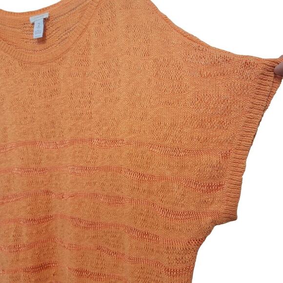 Chicos Orange Knit Dolman Sweater Top Oversize 582 - Picture 6 of 13